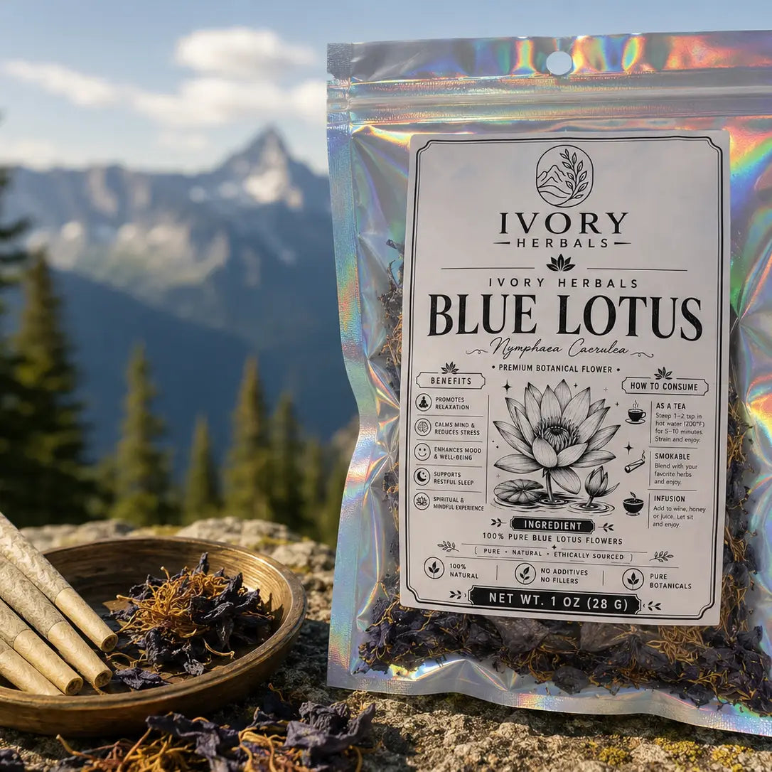 Dried Blue Lotus Flower — Whole Nymphaea Caerulea (1 oz)