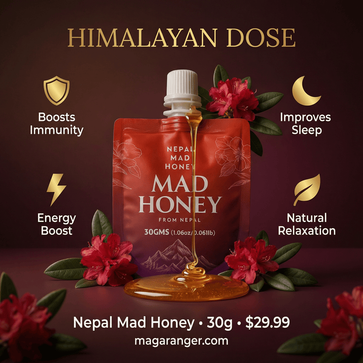 Nepal Mad Honey | Authentic Himalayan Cliff Honey (30g) - Magaranger